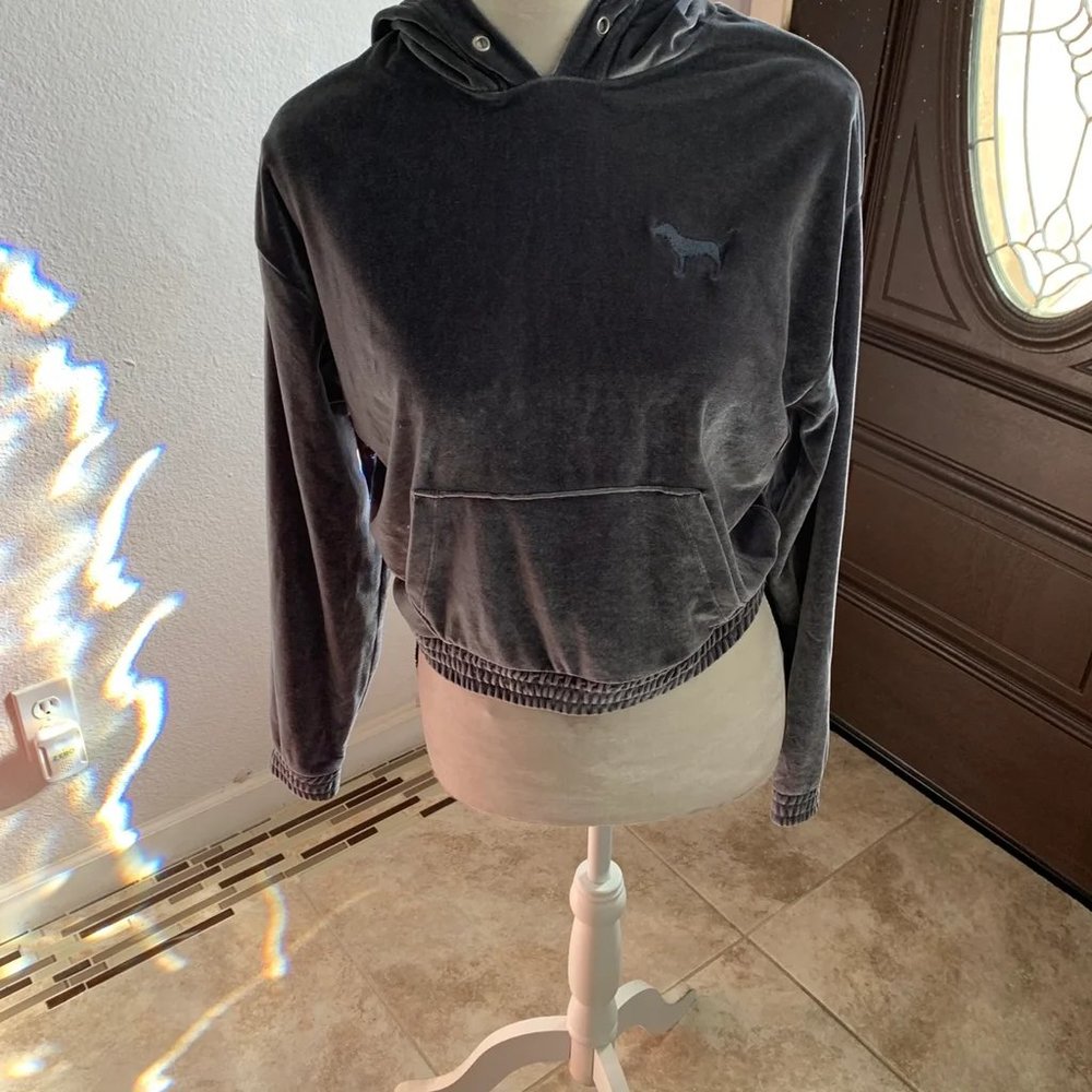Victoria’s Secret Pink grey sweatshirt hoodie size xsmall